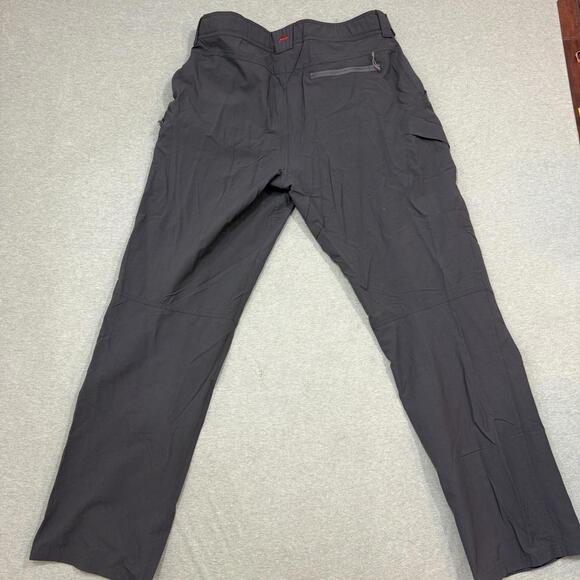 Simms Fishing Outdoor Performance Dark Grey Active Pants Nylon Mens Size 34x32 - Picture 6 of 9